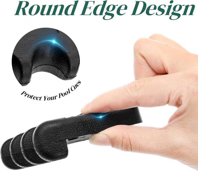 Eorbow 3 Holes Pool Cue Holder, Portable Weighted Pool Stick Holder, Non-slip Cue Rest for Table, Mini Billiard Cue Rack with Chalk Holder - Image 3